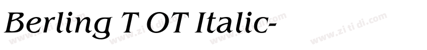 Berling T OT Italic字体转换